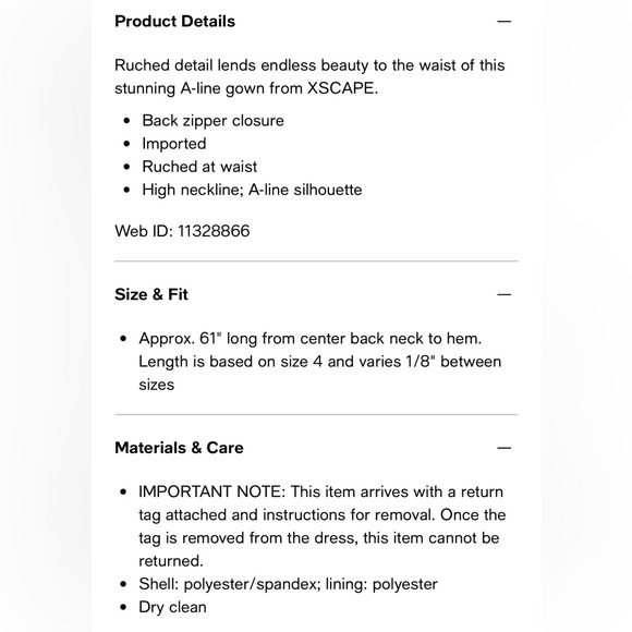 NWT Xscape Ruched A-Line Gown Navy Blue Size 18W - Picture 9 of 9